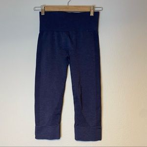 LULULEMON heathered naval blue Seamlessly Street Crop leggings 4